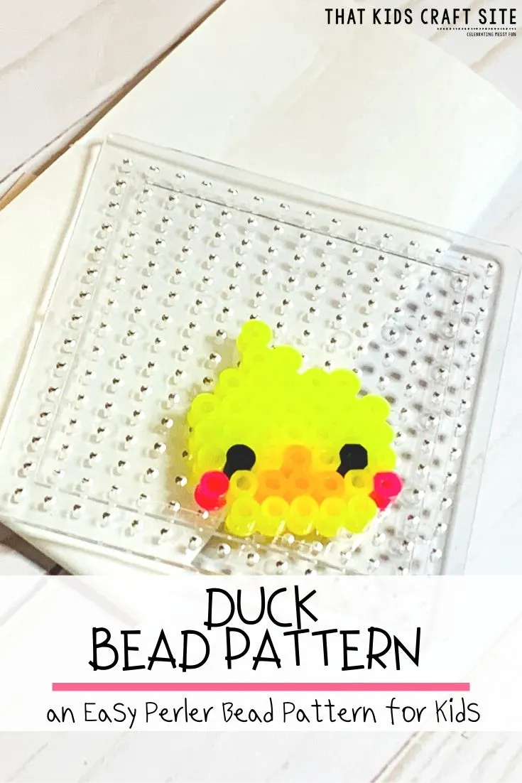Free Duck Perler Bead Pattern - an Easy Perler Bead Pattern for Kids - ThatKidsCraftSite.com
