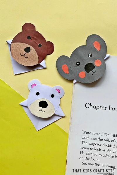 Bear Origami Bookmark With Free Patterns That Kids Craft Site