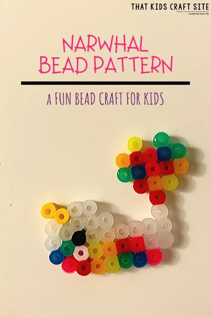 Narwhal Bead Pattern - a Fun Bead Craft for Kids - ThatKidsCraftSite.com