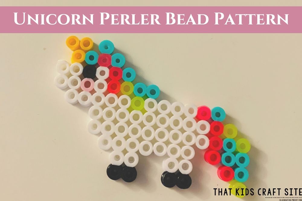 Unicorn Perler Bead Pattern - ThatKidsCraftSite.com