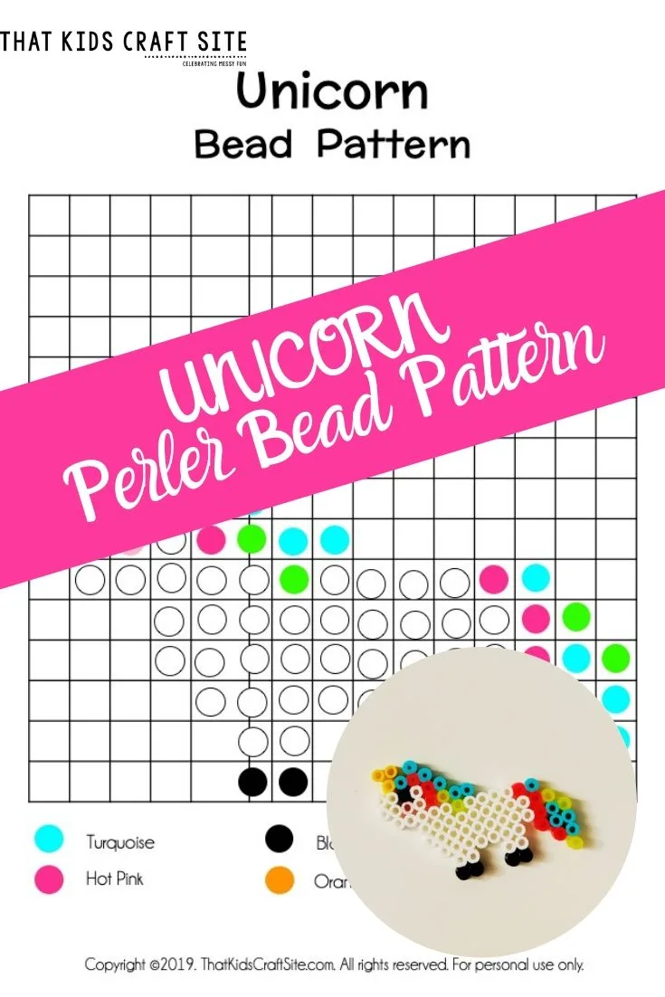 Rainbow Unicorn Perler Bead Patterns - That Kids' Craft Site