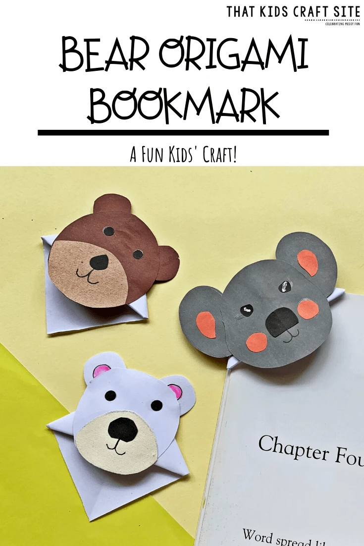 Bear Origami Bookmark Patterns from That Kids Craft Site