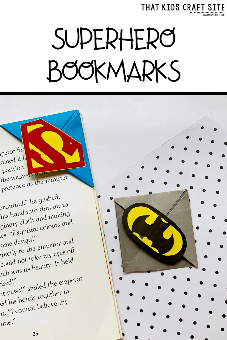 superhero bookmarks template that kids craft site