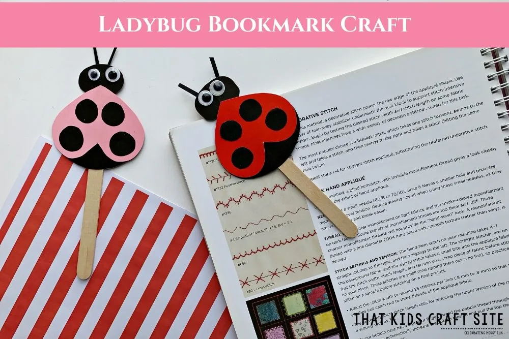 WOODEN BOOKMARK WITH LADYBUG