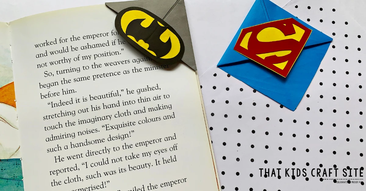 superhero bookmarks template that kids craft site