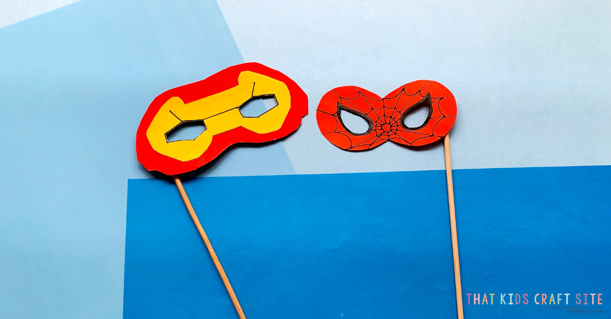 Avengers Mask Craft - Free Printable Spiderman Mask and Iron Man Mask