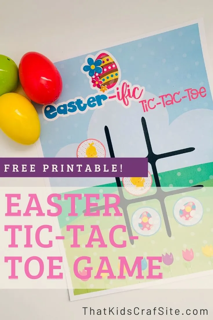 Free Printable Tic-Tac-Toe Easter Game for Kids - ThatKidsCraftSite.com