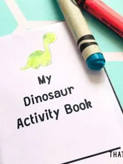 Free Printable Mini Book for Preschool - Letter D - My Dinosaur Activity Book - ThatKidsCraftSite.com