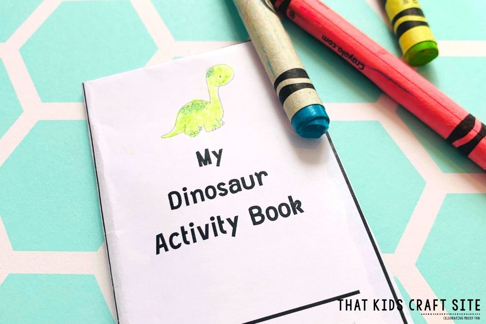 Mini Dinosaur Activity Book for Kids - a Free Printable Alphabet Book (Letter D Activities) for Preschool - ThatKidsCraftSite.com