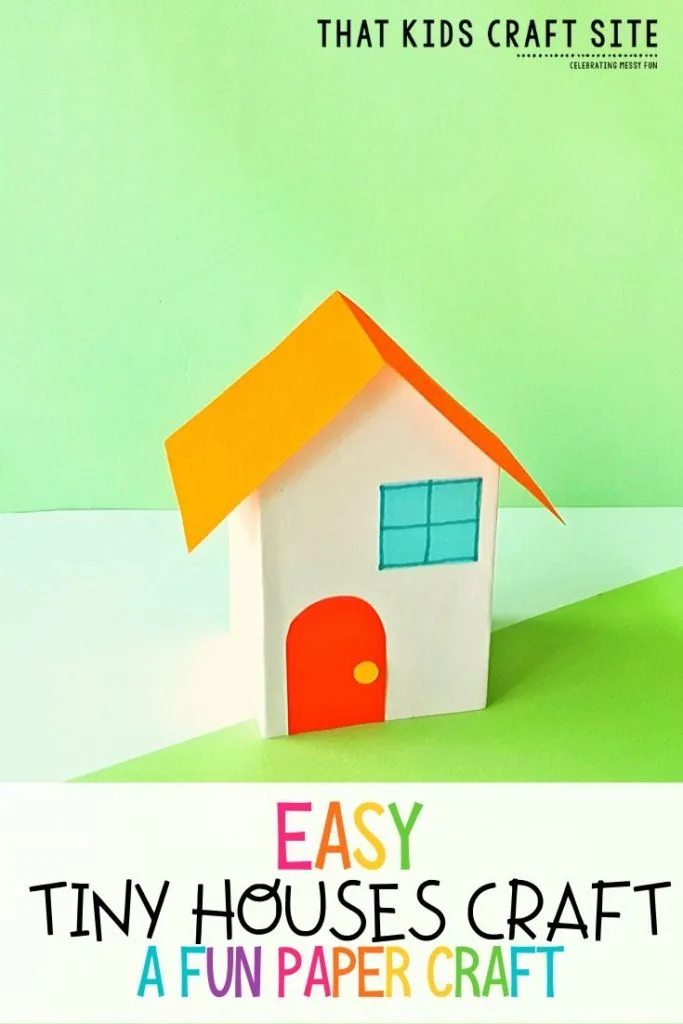 Easy Tiny House Paper Craft for Kids - ThatKidsCraftSite.com