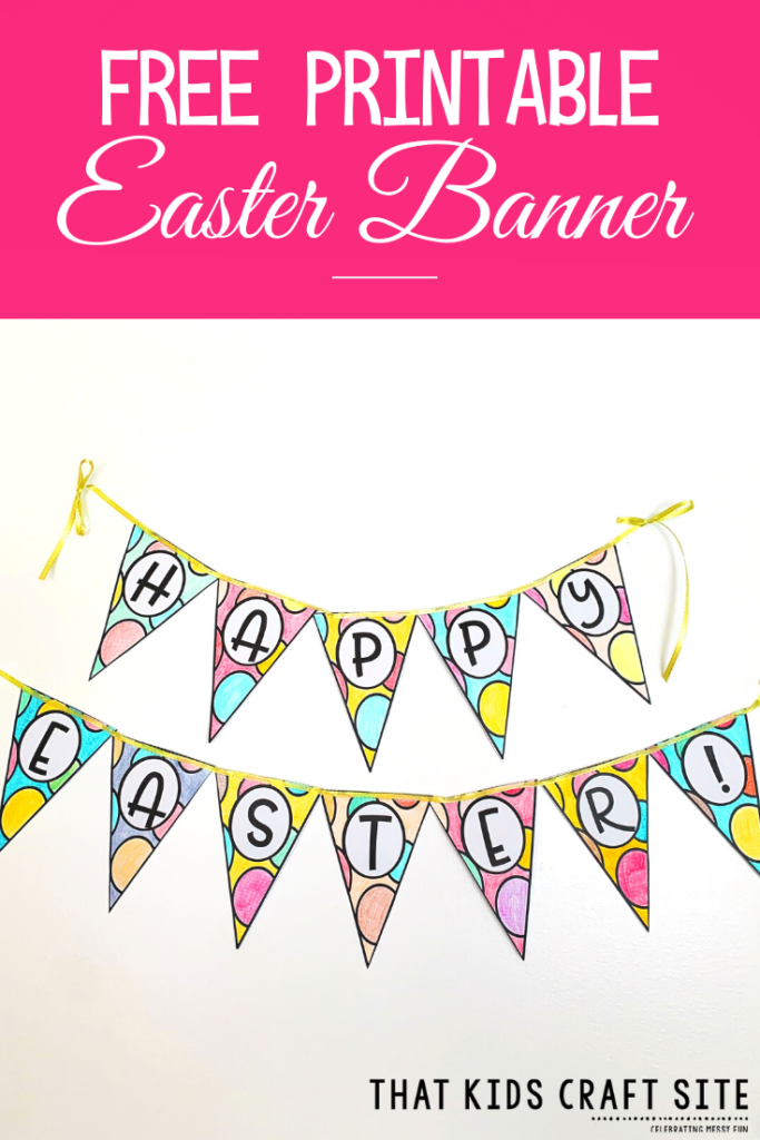 Free Easter Banner Printable to Color - That Kids' Craft Site