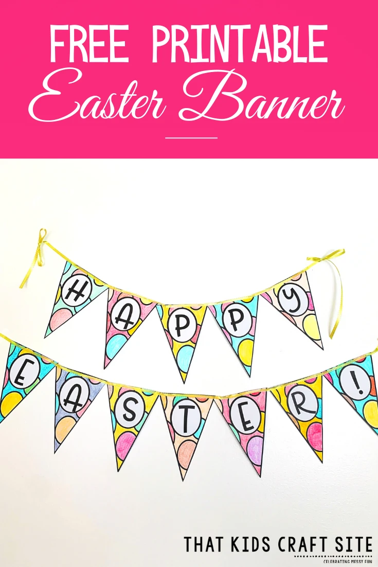 Free Printable Easter Banner - ThatKidsCraftSite.com