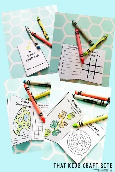 Free Printable Mini Book for Preschool - Letter D - My Dinosaur Activity Book - ThatKidsCraftSite.com