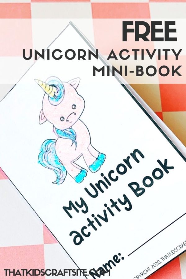 Unicorn Activity Book Coloring Page - That Kids' Craft Site