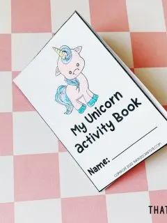 My Unicorn Activity Book for Kids - A Mini Alphabet Book for Kids - ThatKidsCraftSite