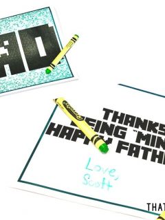 Minecraft Father's Day Card Printable