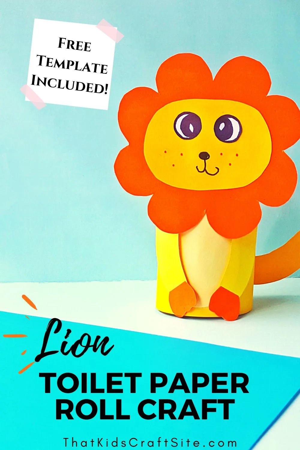 Recycled Lion Toilet Paper Roll Craft for Kids