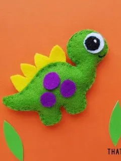 Sewn Dinosaur Craft for Kids