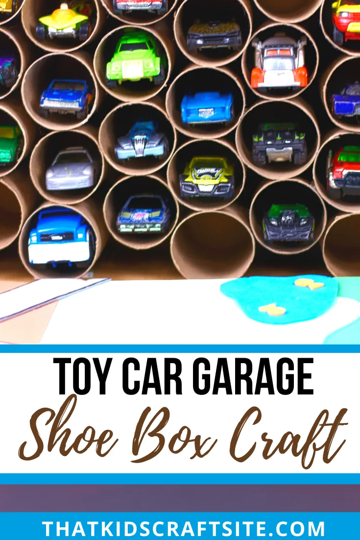 Toy Car Garage Shoe Box Craft for Kids