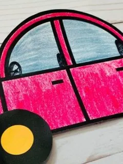Printable Car Craft for Preschoolers