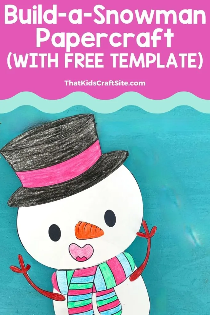 Snowman Photo Craft For Kids [Free Template]