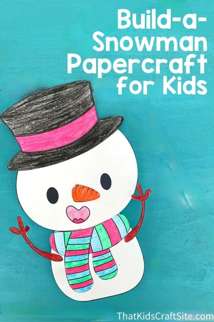 Easy Snowman Paper Craft for Kids  Crafts for kids, Paper crafts