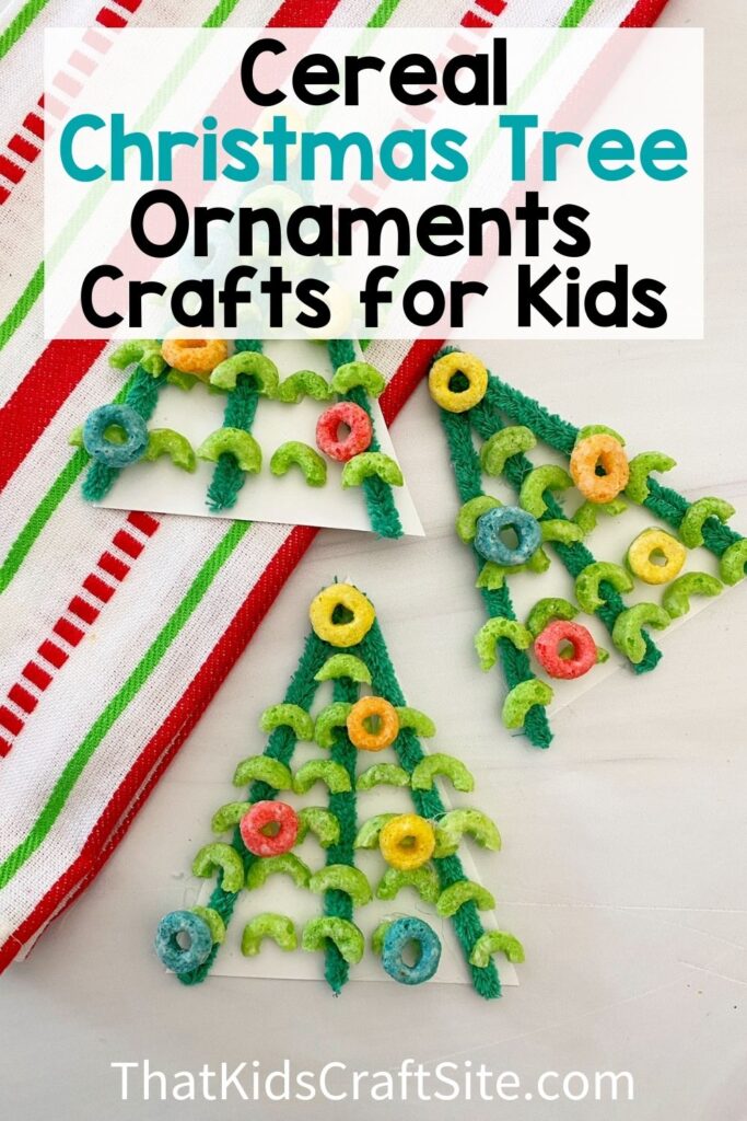 Cereal Christmas Tree Craft for Kids
