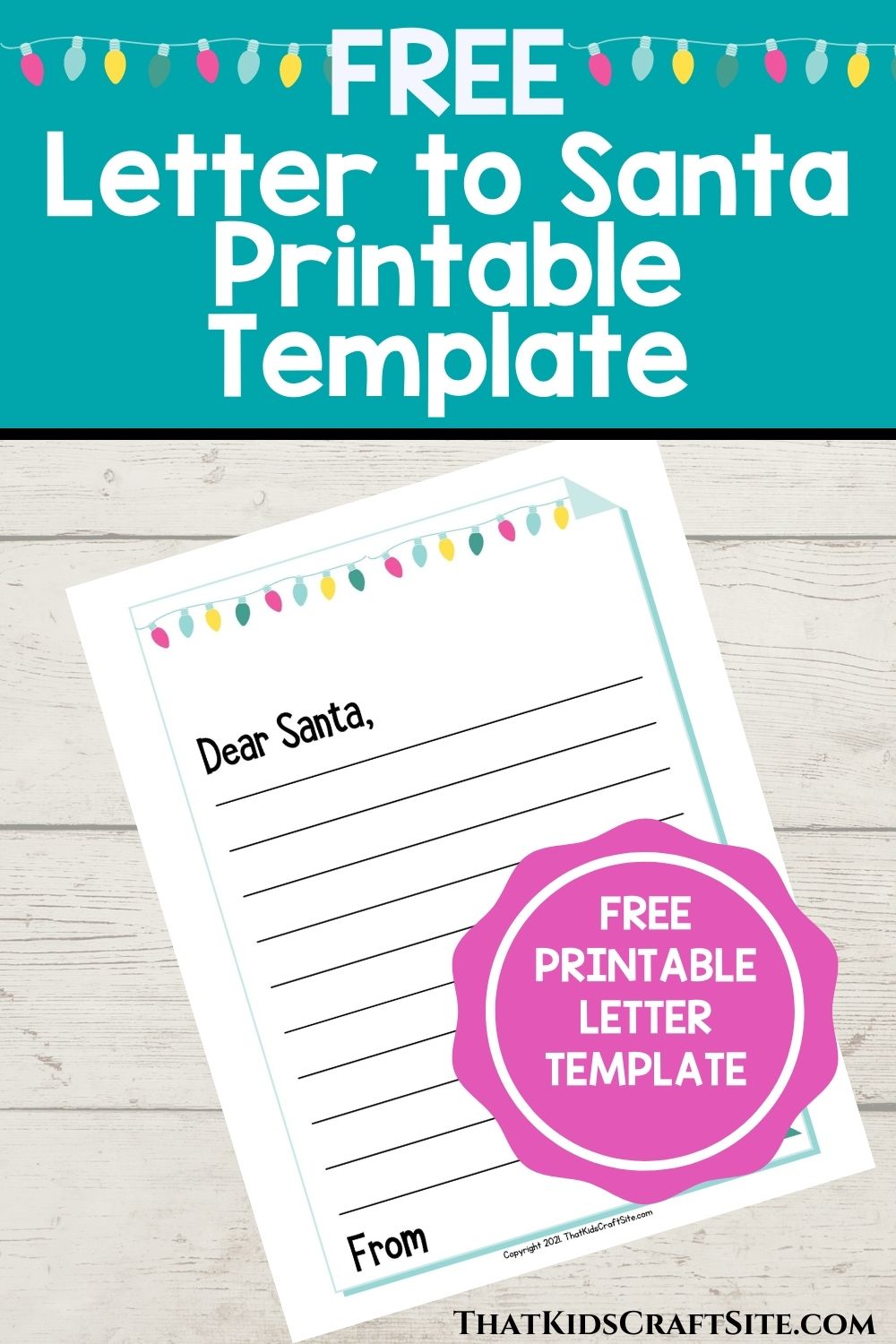 FREE Letter to Santa Printable - That Kids' Craft Site