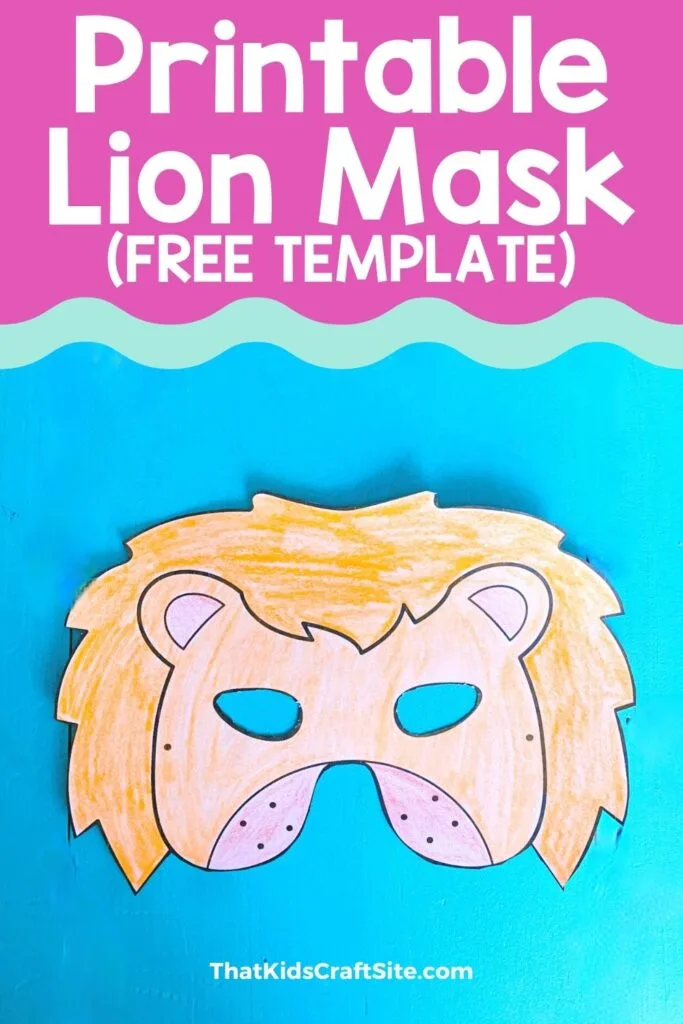 Lion Printable Mask Animal Masks for Kids Party Printable Coloring