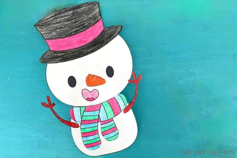 Acrylic illustration of Snowman with black hat Stock Photo - Alamy