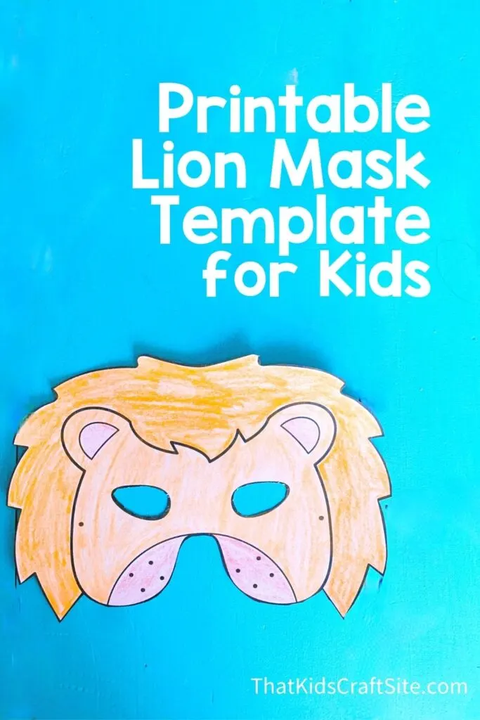 Printable Lion Mask Template for Kids