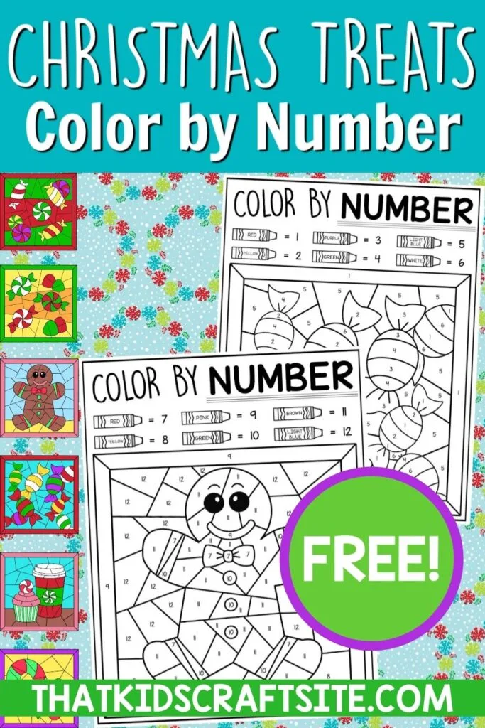 Free Christmas Color by Numbers - That Kids' Craft Site