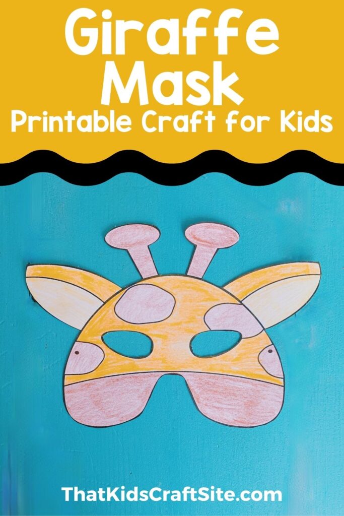 Giraffe Mask Printable Craft for Kids Freebie