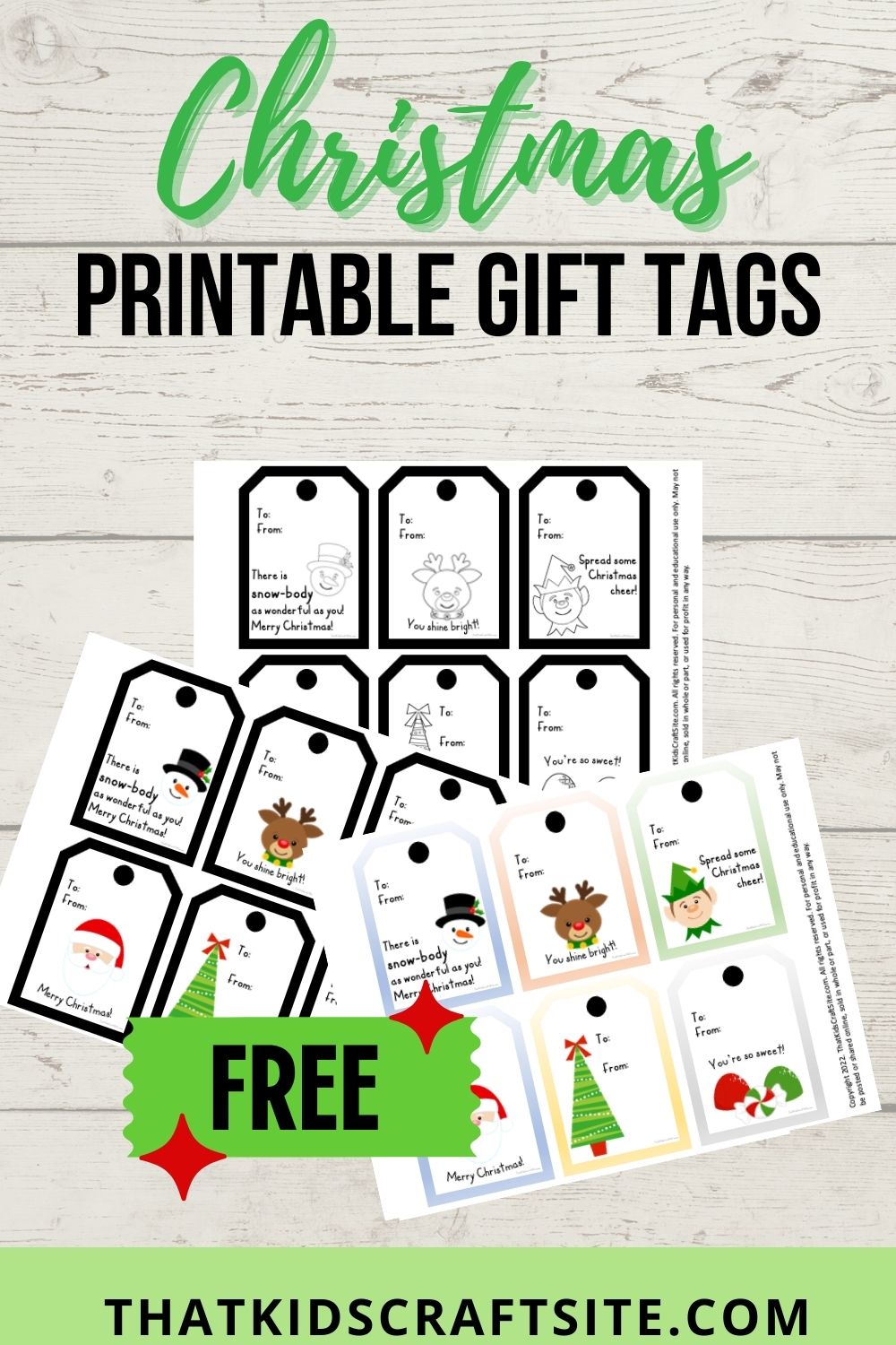 Printable Christmas Gift Tags - That Kids' Craft Site