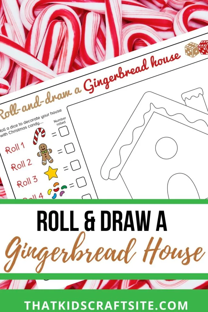 Roll and Draw Gingerbread House Printable