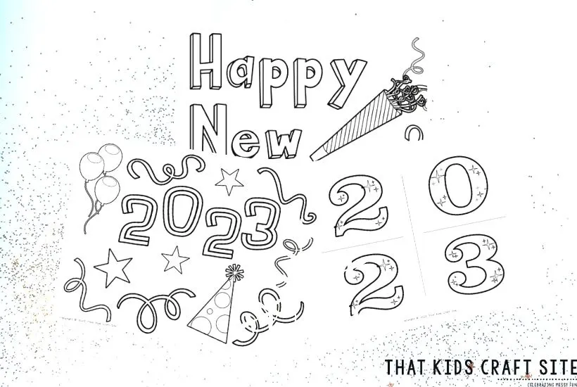 Free Printable New Year Coloring Pages for 2024  New year coloring pages,  Kids new years eve, New year's eve crafts