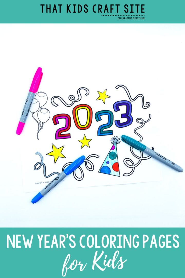 New Year's Coloring Pages for Kids - That Kids' Craft Site