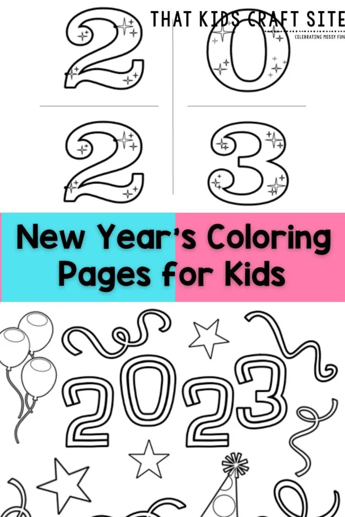 New Year's Coloring Pages for Kids