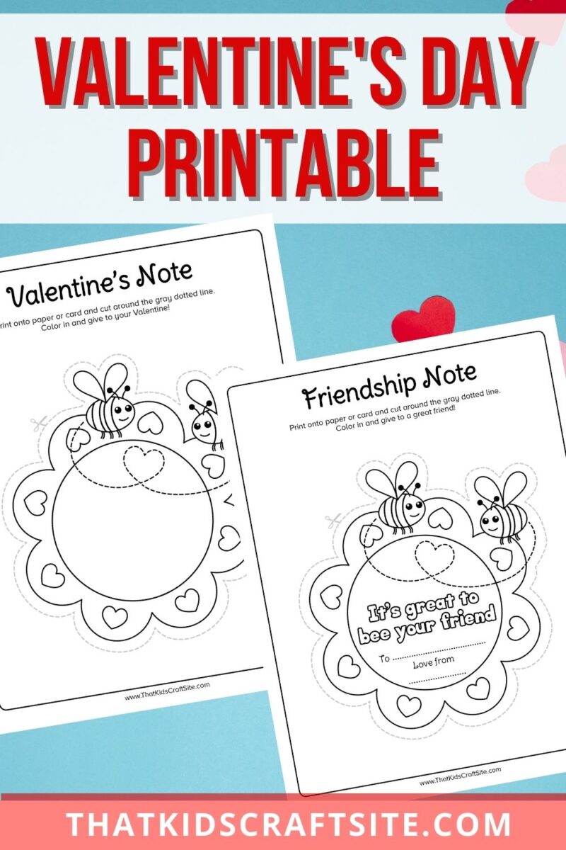 Valentine's Day Printable Notes - That Kids' Craft Site