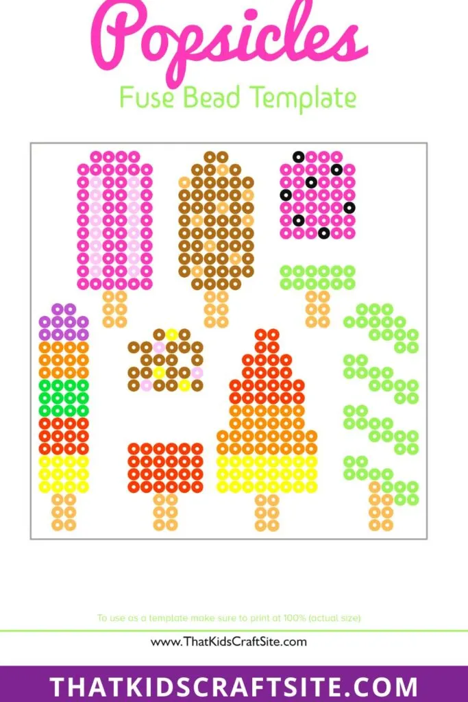 Popsicle Perler Bead Patterns for Kids - That Kids' Craft Site