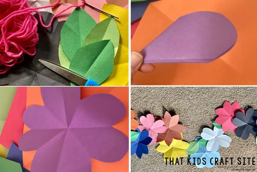 Heart & Flower Wall Hanging / How to make simple Paper craft Ideas