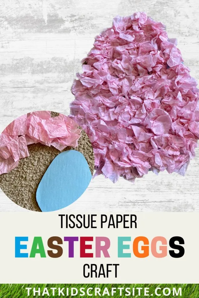 Tissue Paper Easter Egg Craft for Preschoolers