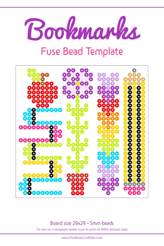 Perler Bead Bookmark Patterns