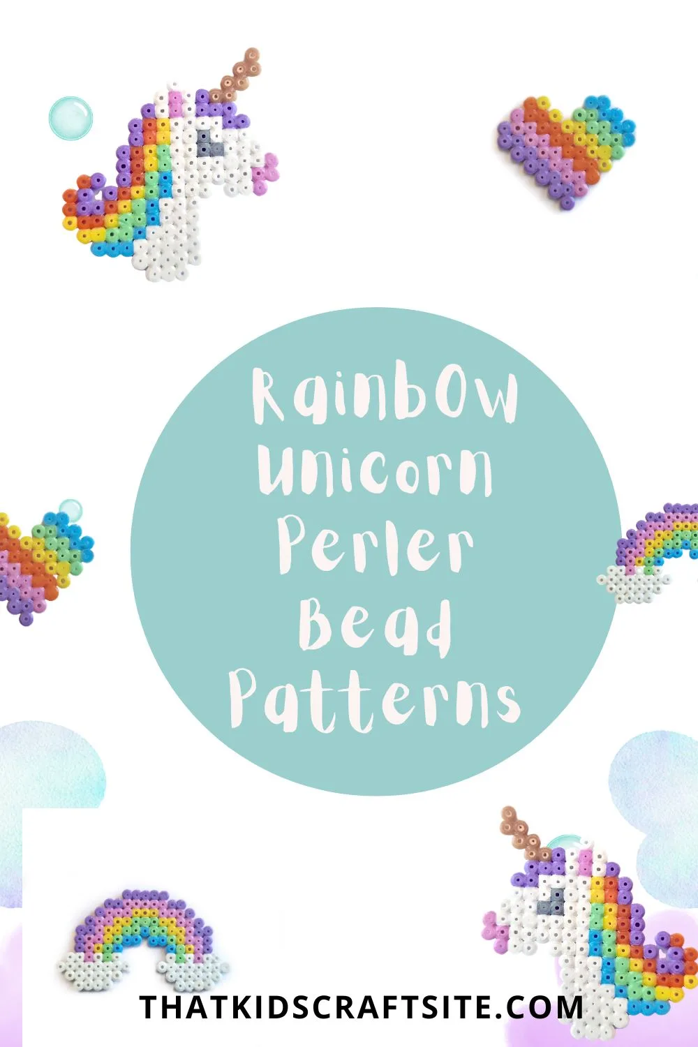 Rainbow Unicorn Perler Bead Patterns - That Kids' Craft Site