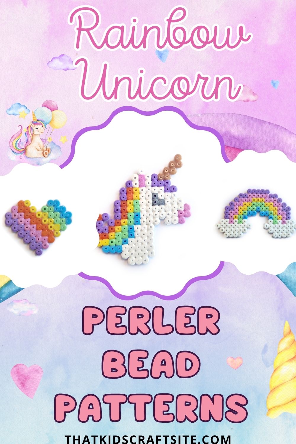 Rainbow Unicorn Perler Bead Patterns