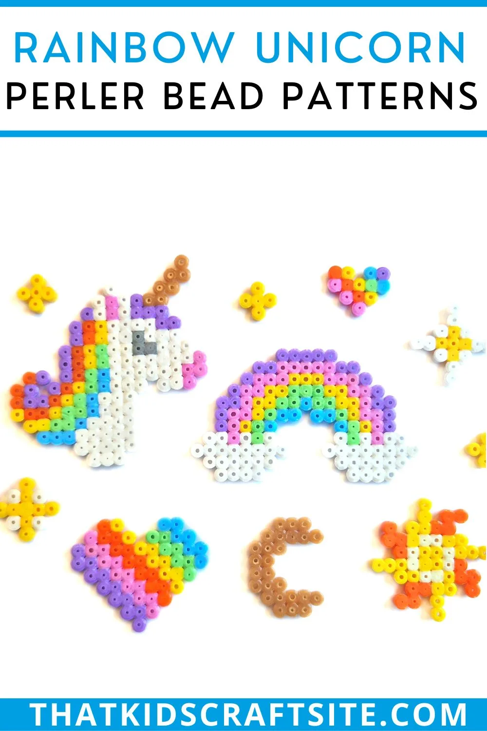 How to make Rainbow Perler bead. step by step tutorial. Hama beads. 