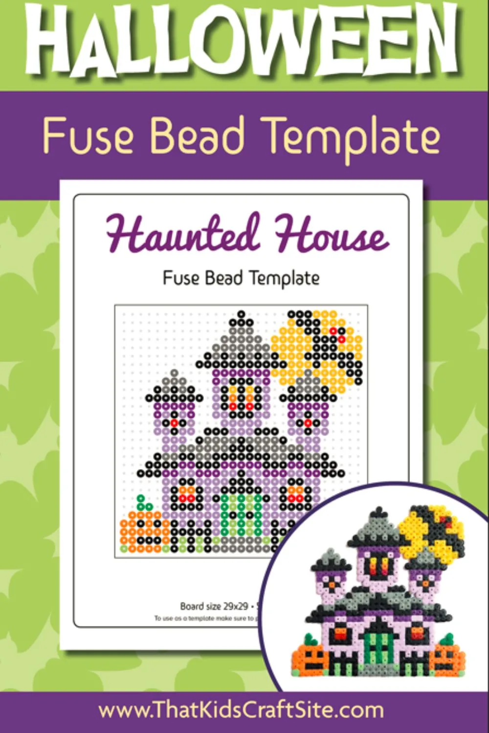 Haunted House Halloween Perler Bead Pattern