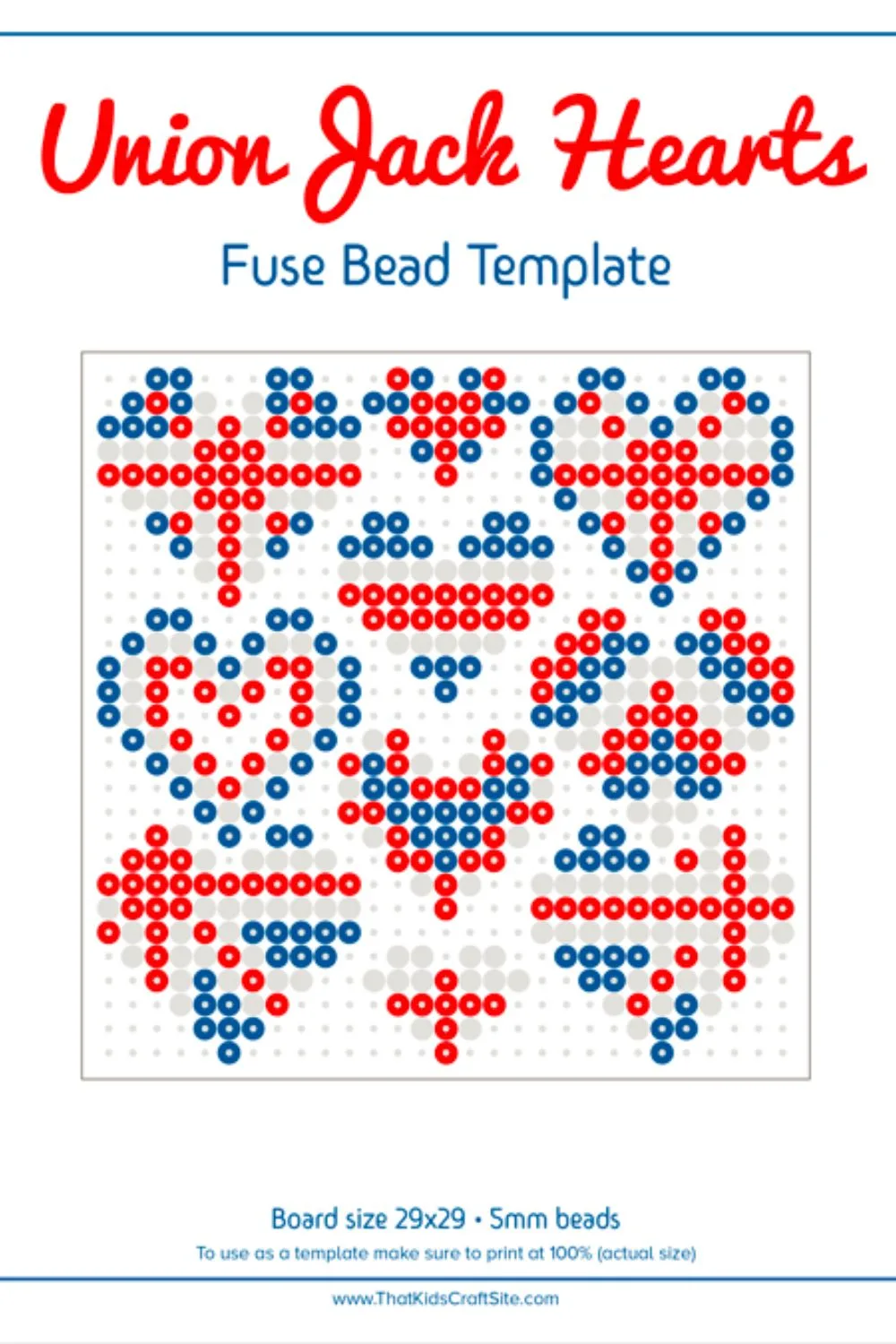 Union Jack Fuse Bead Patterns