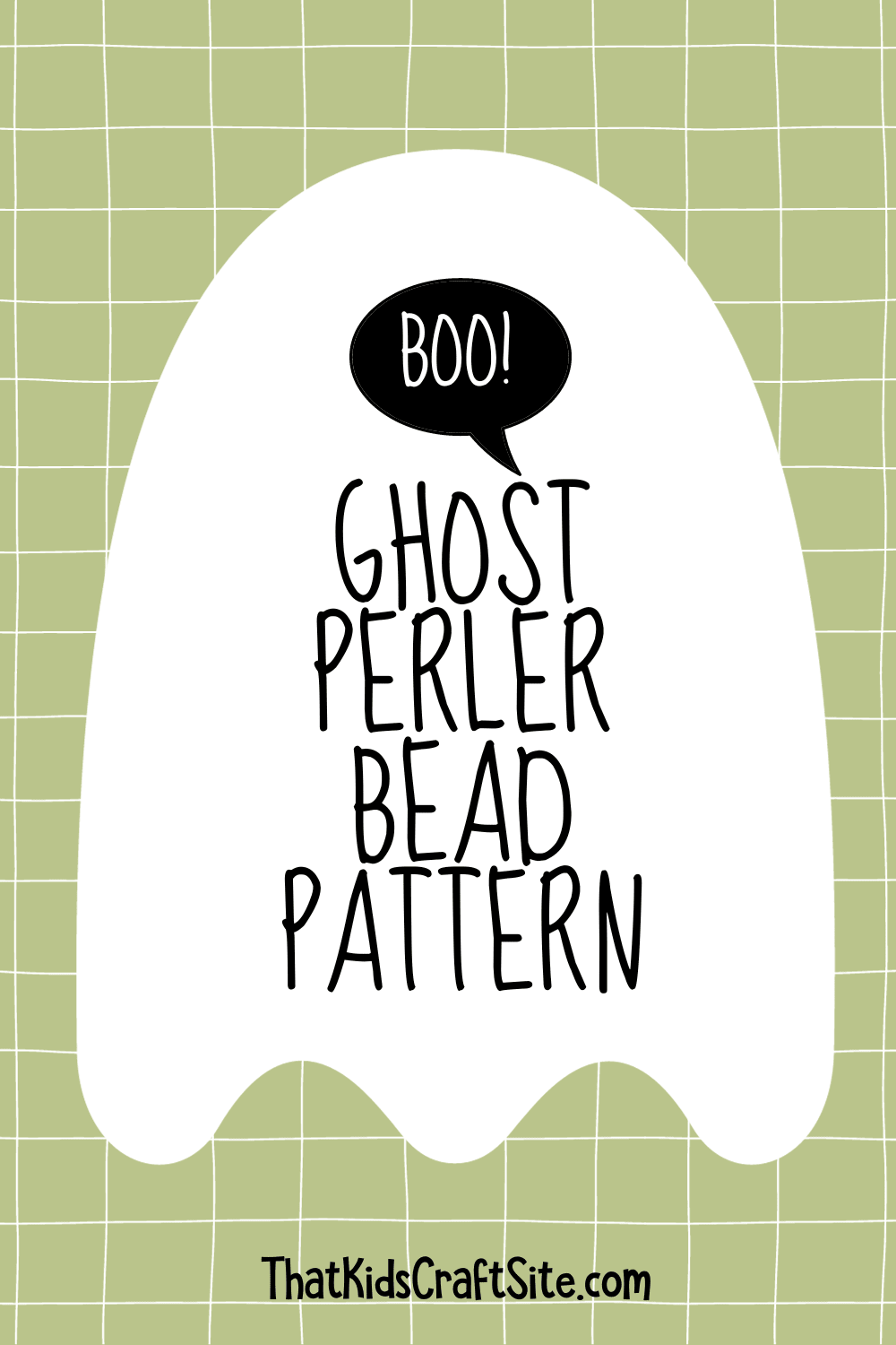 Ghost Perler Bead Pattern for Halloween